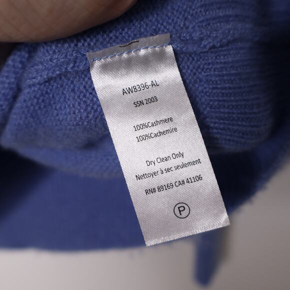 ATM Anthony Thomas Melillo Cashmere Turtleneck Sweater English Blue Women's S - Picture 13 of 13